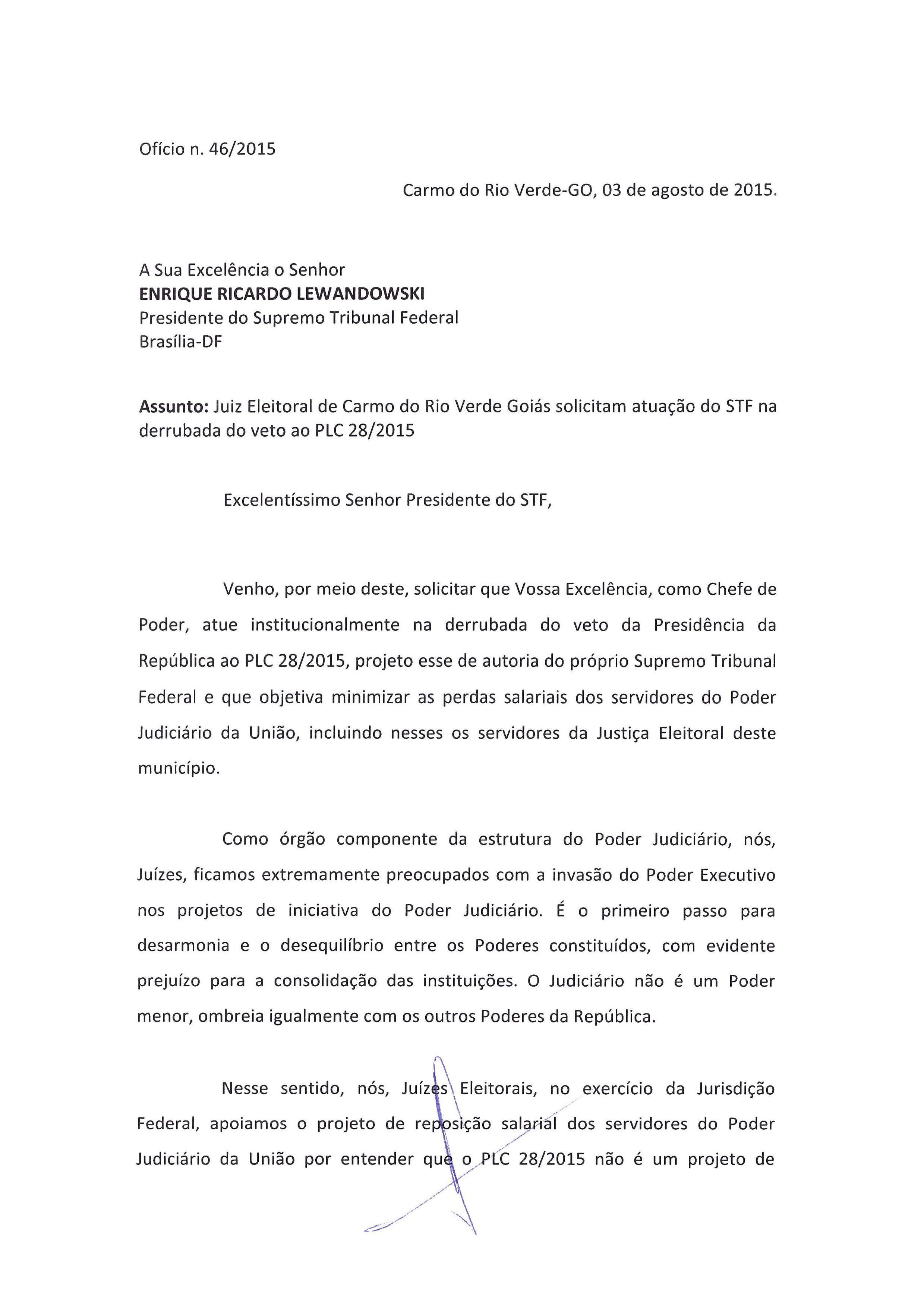 1a1Ofício Juiz Eleitoral de Carmo do Rio Verde 1